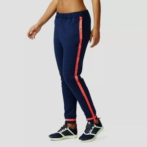 Adidas by Stella McCartney navy blue high waist polar joggers. Pink. Size S.